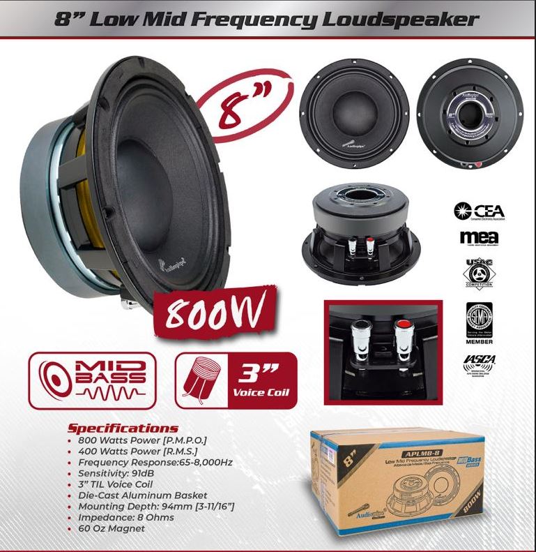 Audiopipe 8 2024 inch speaker