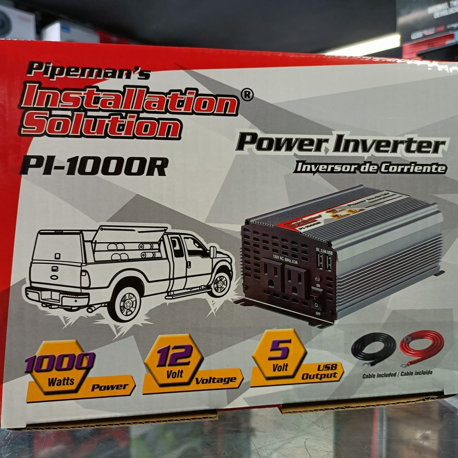 PI-1000R - 1000 Watts - 12V DC TO 120V AC Power Inverter – Installation  Solution