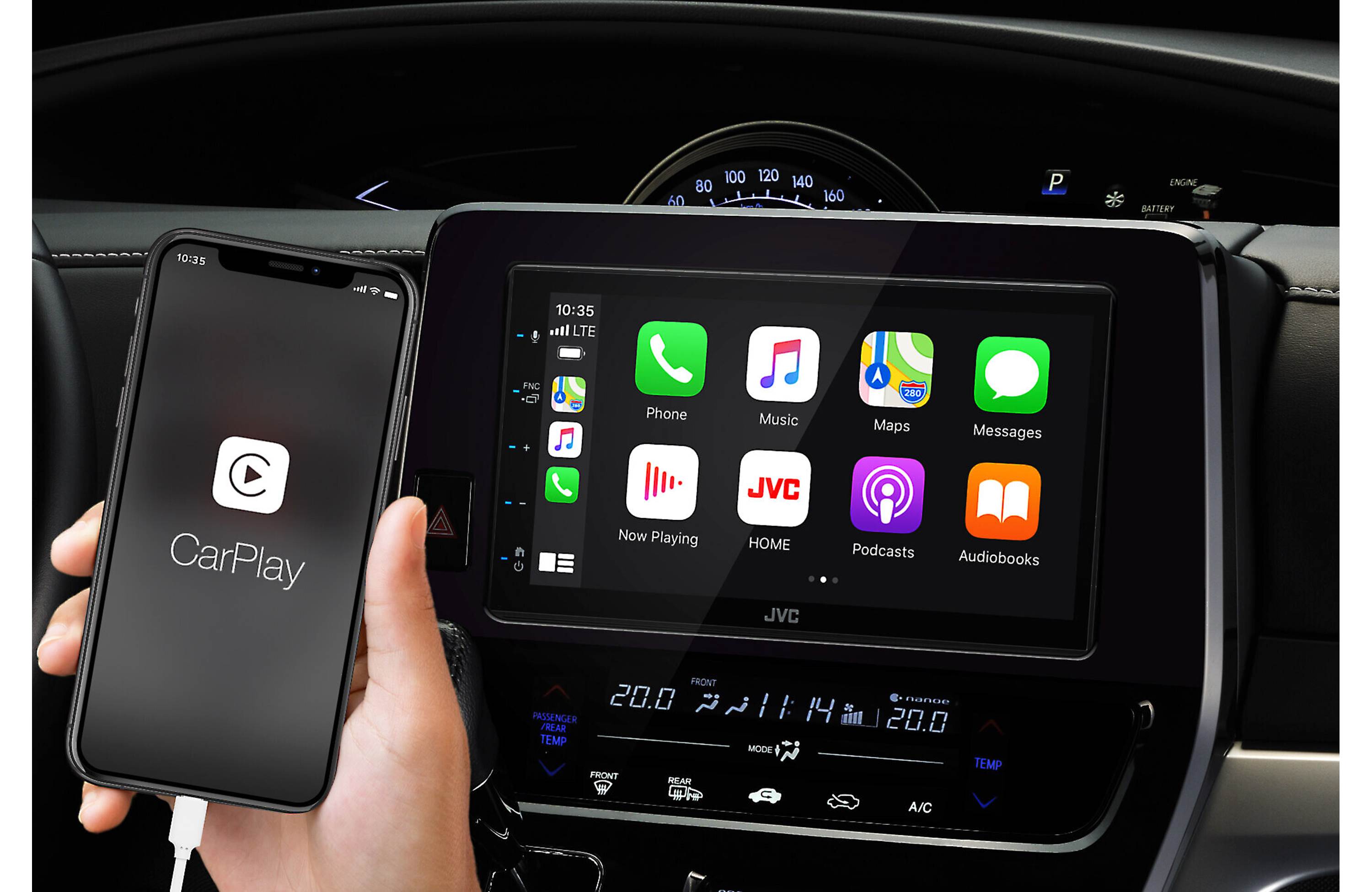 Radio JVC KW-M560BT Apple CarPlay